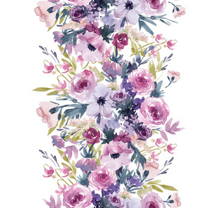 水彩花卉图案